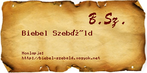 Biebel Szebáld névjegykártya